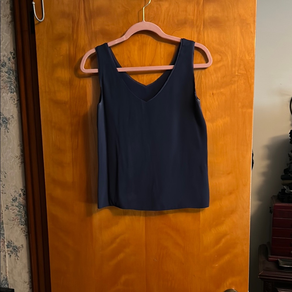 Dana Buchman Petite Blue V-Neck Tank Top